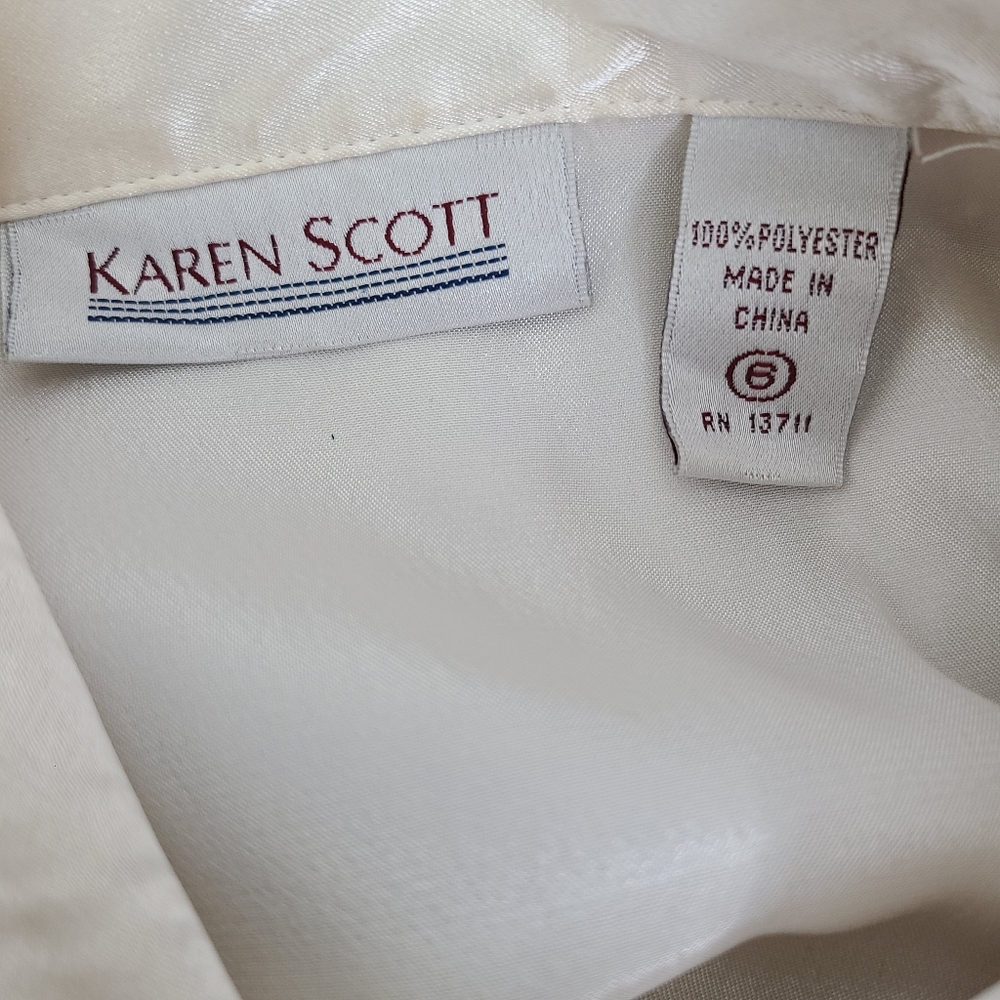 Vintage Karen Scott brand Satin Shirt - Picture 3 of 4